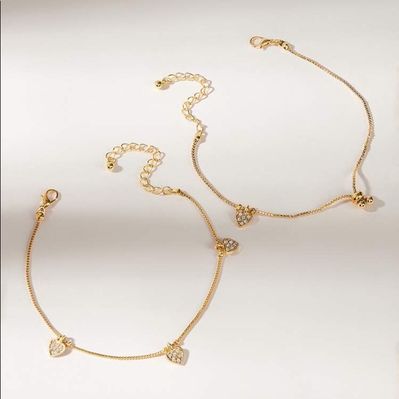 3/$30 💛 2pc Charm Anklet - Picture 3 of 4